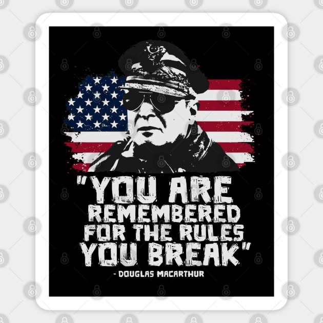 General Douglas MacArthur | WW2 Quote Sticker by Distant War